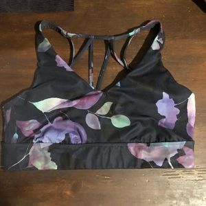 Floral sports bra